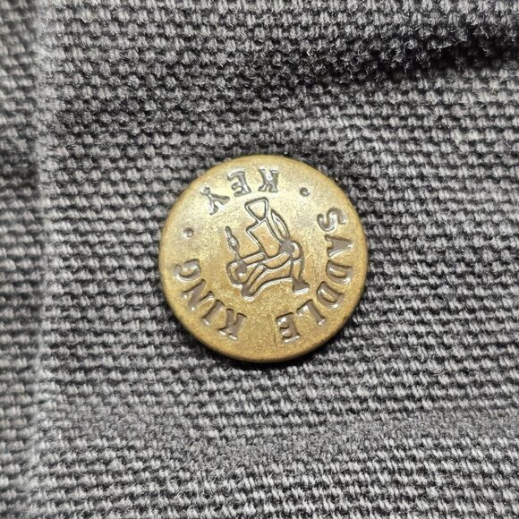 Saddle King By Key Western Trucker Jacket Mens XL Black Denim Pockets Snap - Picture 9 of 13